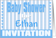 Baby Ethan Shower Invitation card