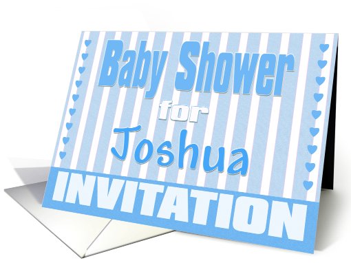 Baby Joshua Shower Invitation card (424361)