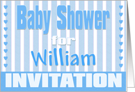 Baby William Shower Invitation card