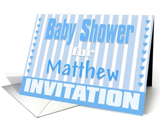 Baby Matthew Shower Invitation card (424369)