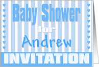 Baby Andrew Shower Invitation card