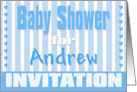 Baby Andrew Shower Invitation card