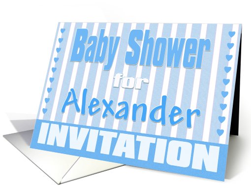 Baby Alexander Shower Invitation card (424373)