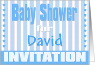 Baby David Shower Invitation card