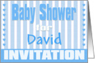 Baby David Shower Invitation card