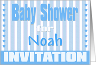 Baby Noah Shower Invitation card