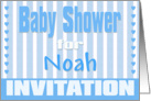 Baby Noah Shower Invitation card