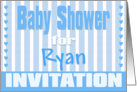 Baby Ryan Shower Invitation card