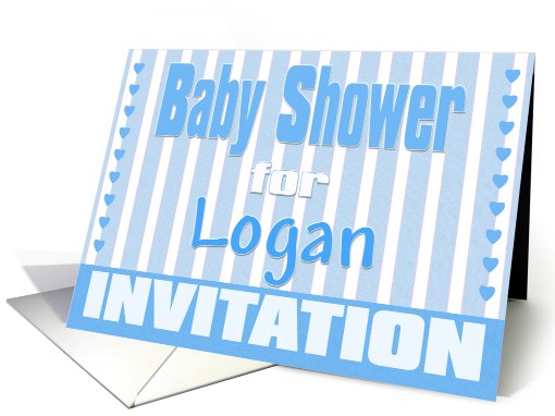 Baby Logan Shower Invitation card (424382)