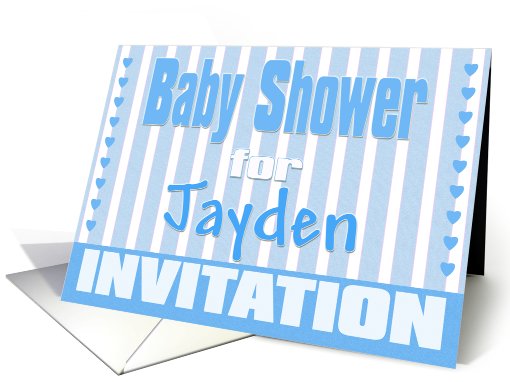 Baby Jayden Shower Invitation card (424383)