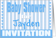 Baby Jayden Shower Invitation card