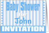 Baby John Shower Invitation card