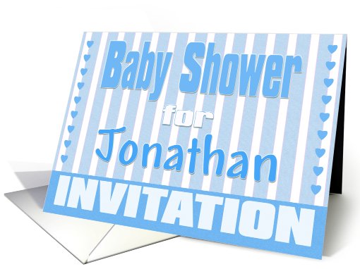 Baby Jonathan Shower Invitation card (424728)