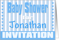 Baby Jonathan Shower Invitation card