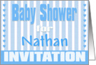 Baby Nathan Shower Invitation card