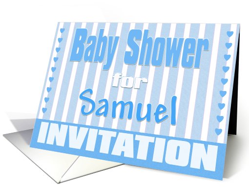 Baby Samuel Shower Invitation card (424730)