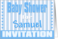 Baby Samuel Shower Invitation card