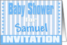 Baby Samuel Shower Invitation card
