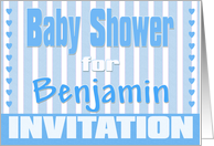 Baby Benjamin Shower Invitation card