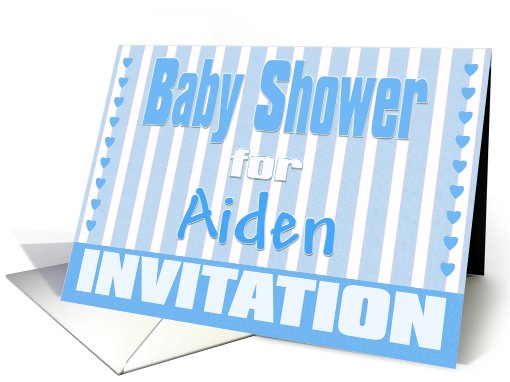 Baby Aiden Shower Invitation card (424732)