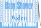 Baby Aiden Shower Invitation card