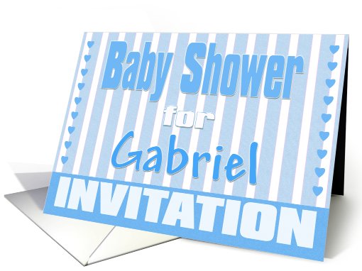 Baby Gabriel Shower Invitation card (424733)