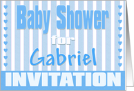 Baby Gabriel Shower Invitation card