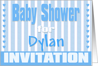 Baby Dylan Shower Invitation card