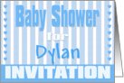 Baby Dylan Shower Invitation card