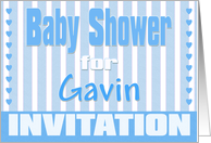 Baby Gavin Shower Invitation card