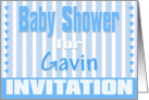Baby Gavin Shower Invitation card