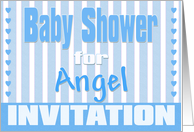 Baby Angel Shower Invitation card