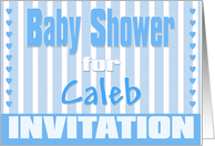 Baby Caleb Shower Invitation card