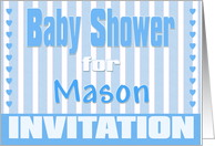 Baby Mason Shower Invitation card