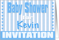 Baby Kevin Shower Invitation card