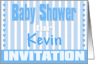 Baby Kevin Shower Invitation card