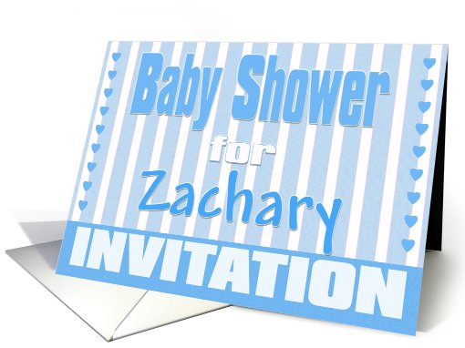 Baby Zachary Shower Invitation card (424748)