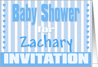 Baby Zachary Shower Invitation card