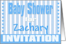 Baby Zachary Shower Invitation card