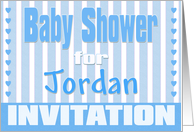 Baby Jordan Shower Invitation card