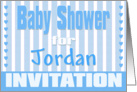 Baby Jordan Shower Invitation card