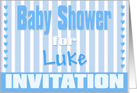 Baby Luke Shower Invitation card