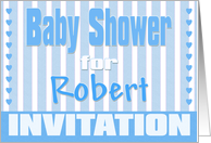 Baby Robert Shower Invitation card