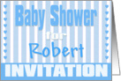 Baby Robert Shower Invitation card