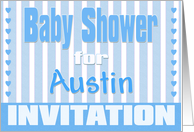 Baby Austin Shower Invitation card