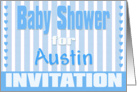 Baby Austin Shower Invitation card