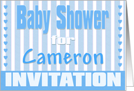 Baby Cameron Shower Invitation card