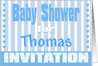 Baby Thomas Shower Invitation card