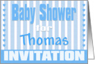 Baby Thomas Shower Invitation card