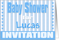 Baby Lucas Shower Invitation card